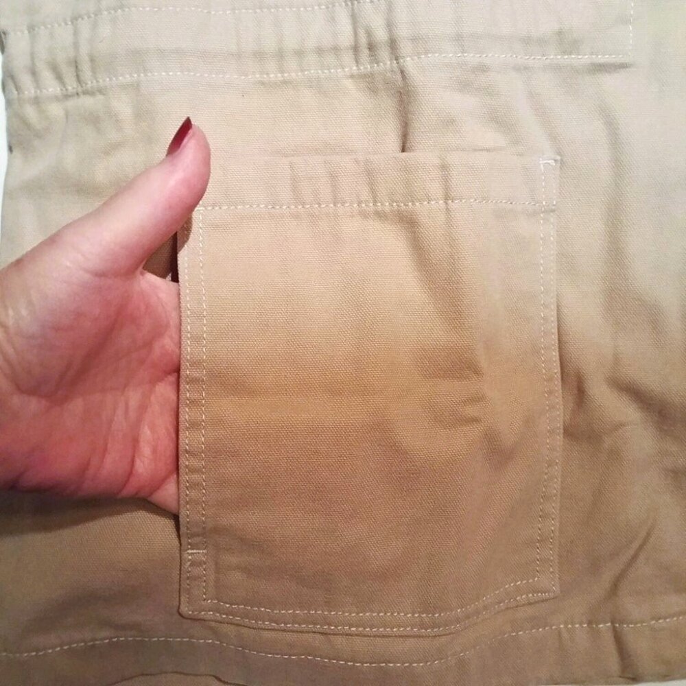 Gloria Vanderbilt Khaki Tan Cotton Canvas Anorak Utility Jacket Size XXL - Picture 6 of 10